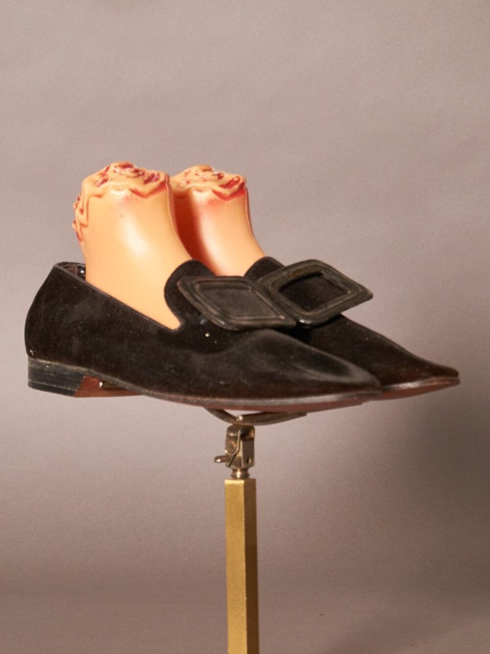 1970s Vintage Black Velvet Evans Men’s Dress Shoes